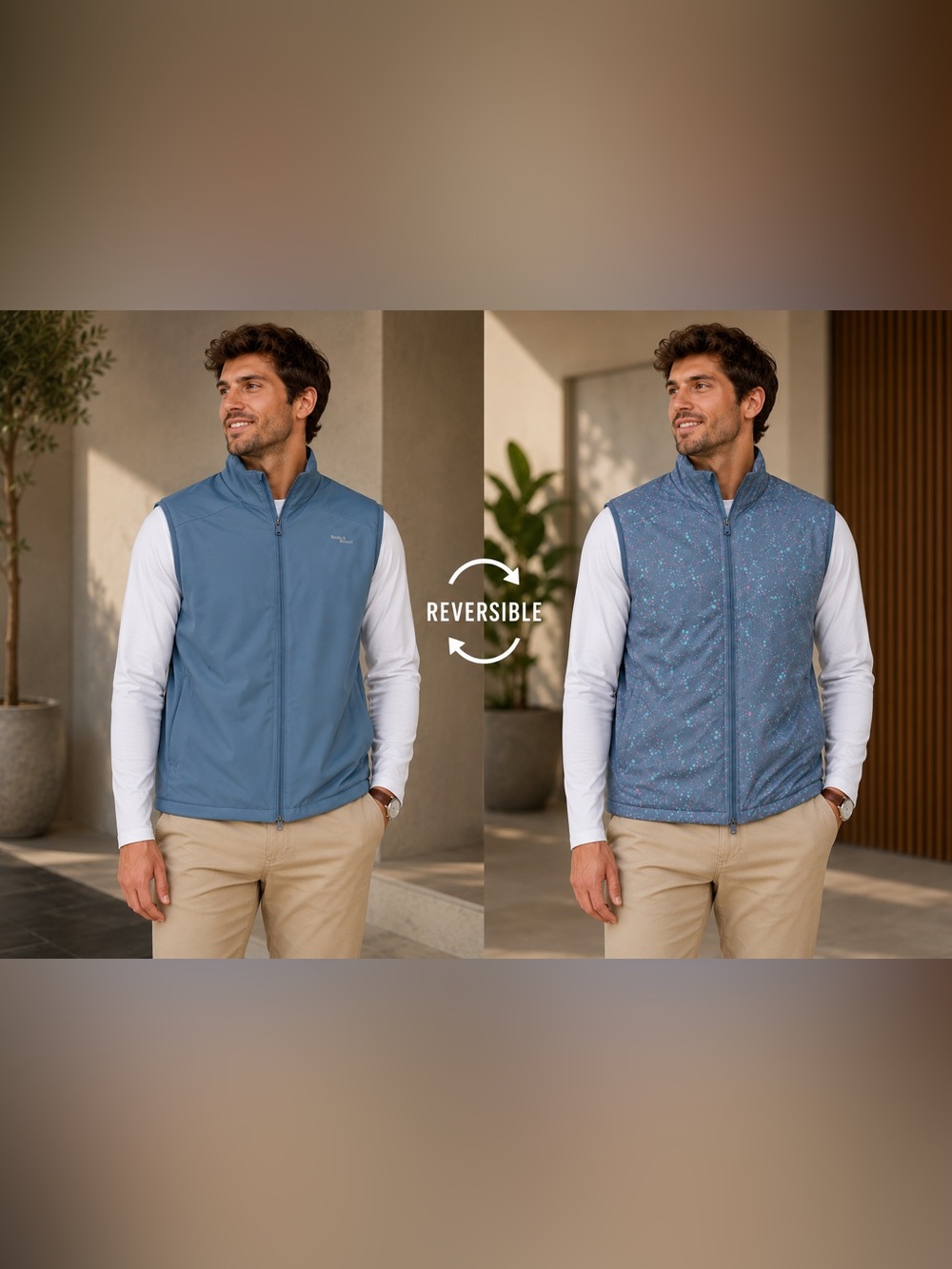 Birdie Bound Reversible Vest XL NWT Blue Golf Lightweight Full Zip